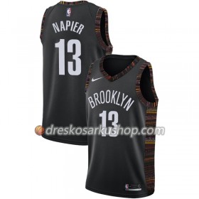Muški NBA Dres Brooklyn Nets Shabazz Napier 13 Nike 2018-19 City Edition Crna Swingman